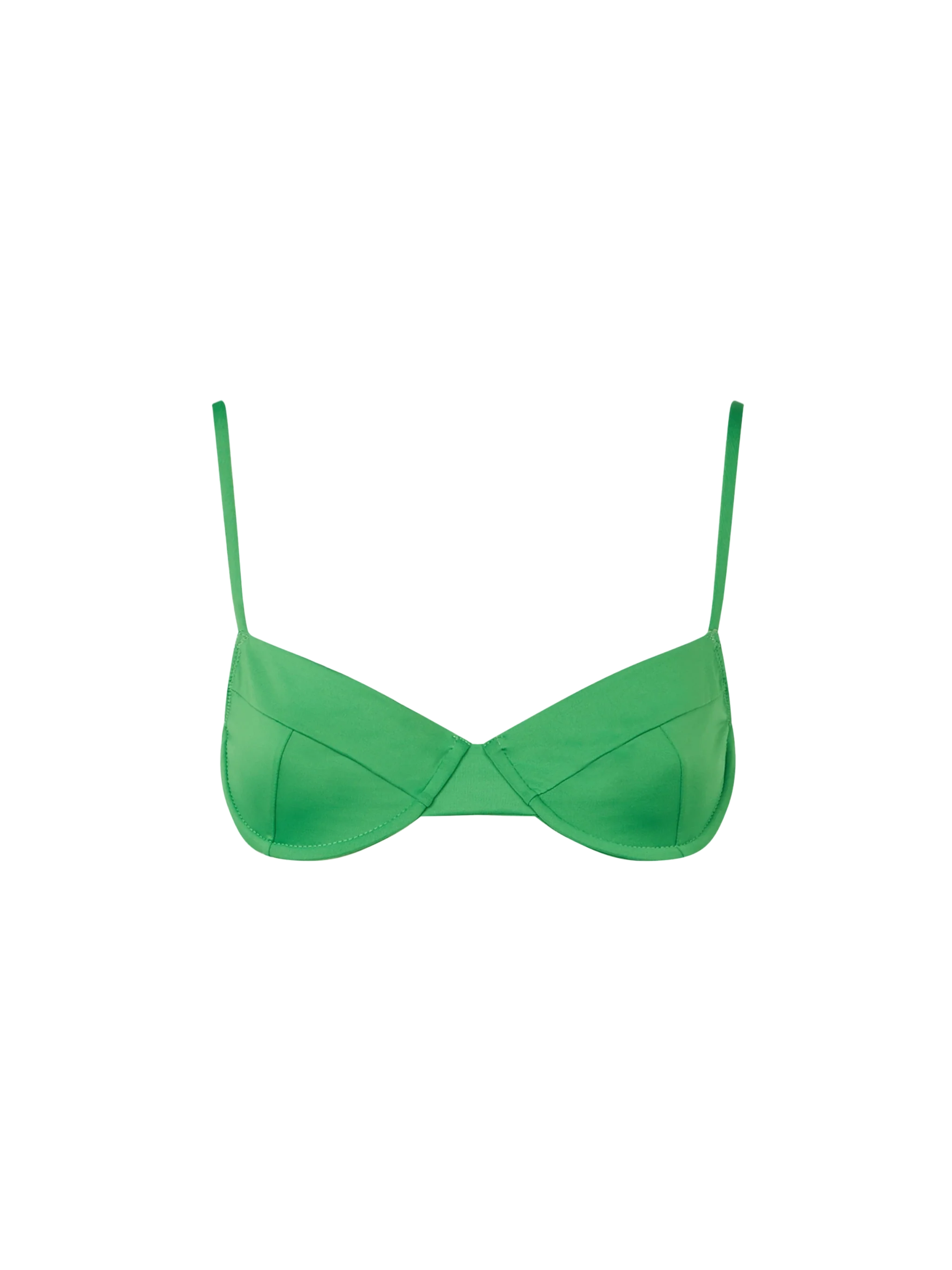 Grüner Bügel-Bralette-Badeanzug für Damen