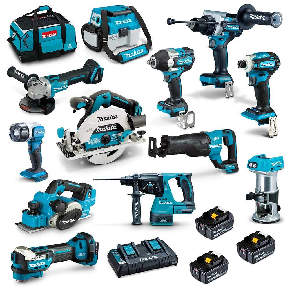 Pachet de baterii fără perii MAKITA 18V, 12 bucăți, 3 x 5.0 Ah, DLX1202TX1