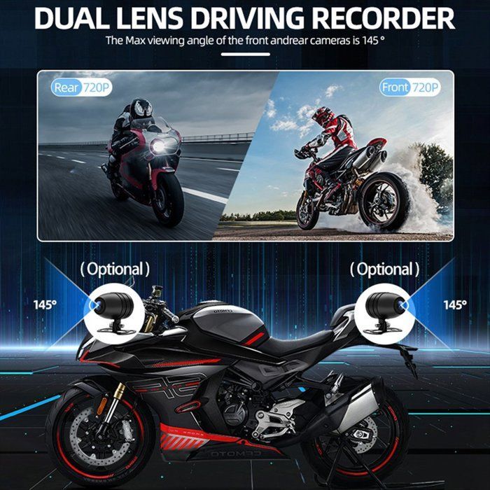 Pantalla de navegación para motocicleta de 7 pulgadas, resistente al agua, Bluetooth, portátil, inalámbrica, compatible con CarPlay, Android Auto y reproductor MP5.