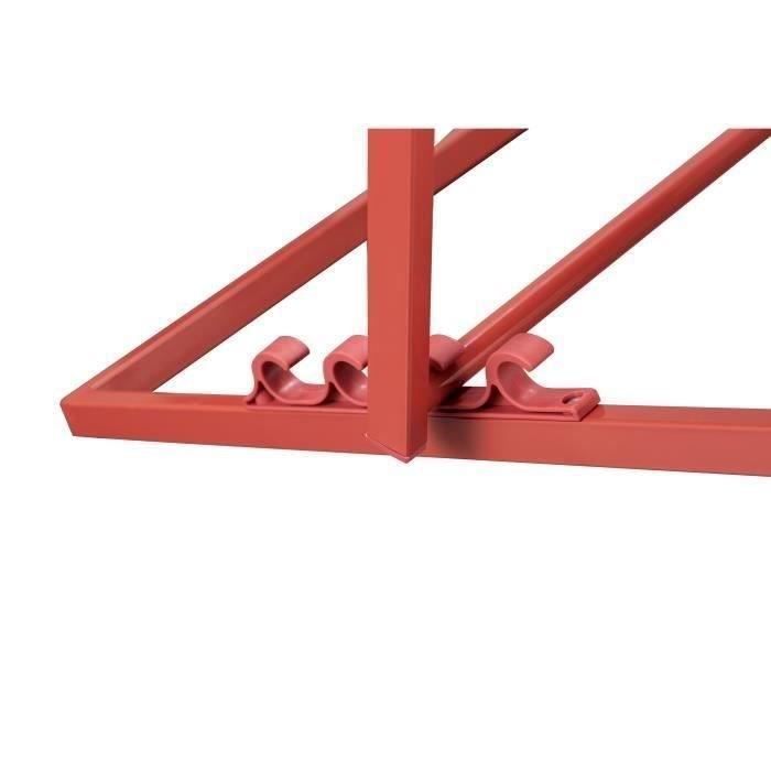 Lot de 2 Chiliennes PAROS - Structure en acier - L 63 x P 104 x H 85 cm - Terracotta