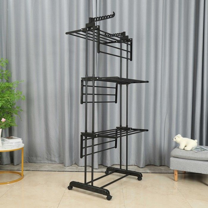 Clothes drying racks - LAUNDRY PROMO - Plastic - 120x170 cm - Black