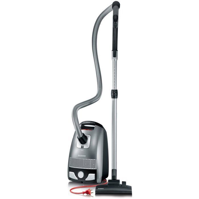 Aspirapolvere a cilindro con sacchetto - SEVERIN - S'Power - 750 W - 72 dB - 3 L - 72dB - Silenzioso - Grigio platino