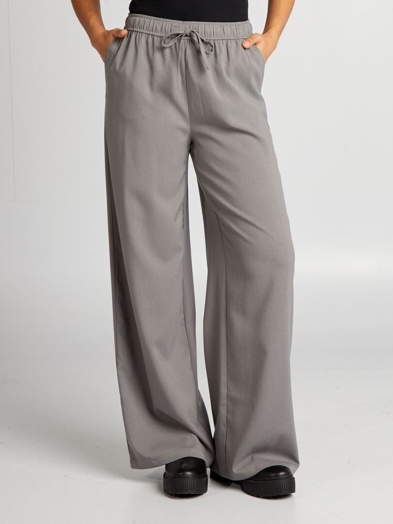 Pantalones anchos de ciudad - GRIS