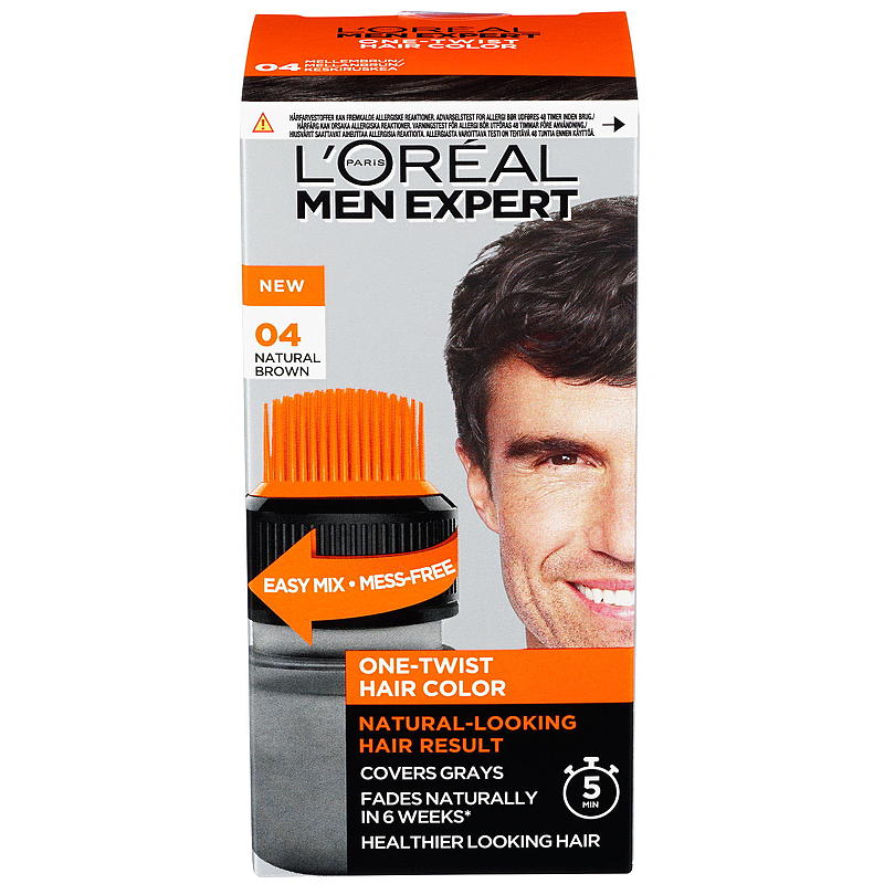 Tinte para el cabello Loreal Expert para hombres, castaño natural 04