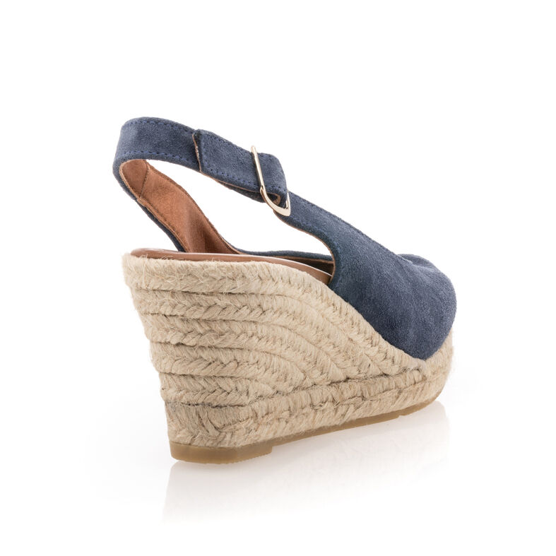 Blå espadriller med tausåler til dame