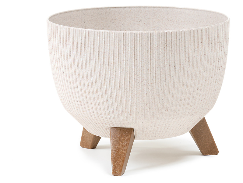 Doniczka Roma Jumper Wood 33 cm jasno szara