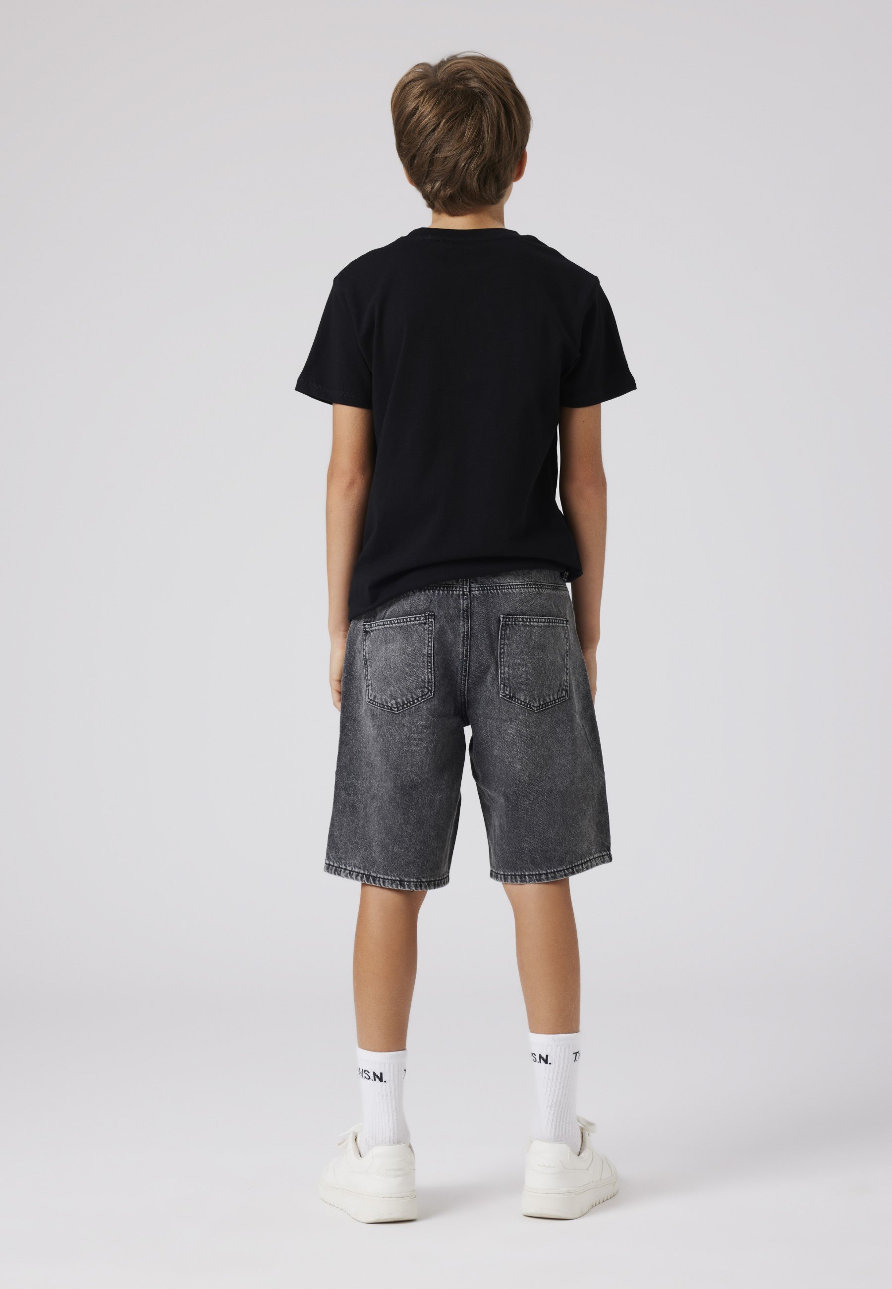 TWO SOON Denim shorts - donkergrijze denim