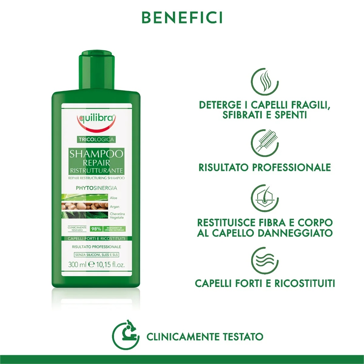 Equilibra Tricol Repair shampoo 300 ml voor beschadigd haar