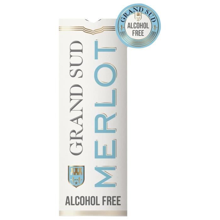 Grand South - Merlot - Sin alcohol - 1 litro