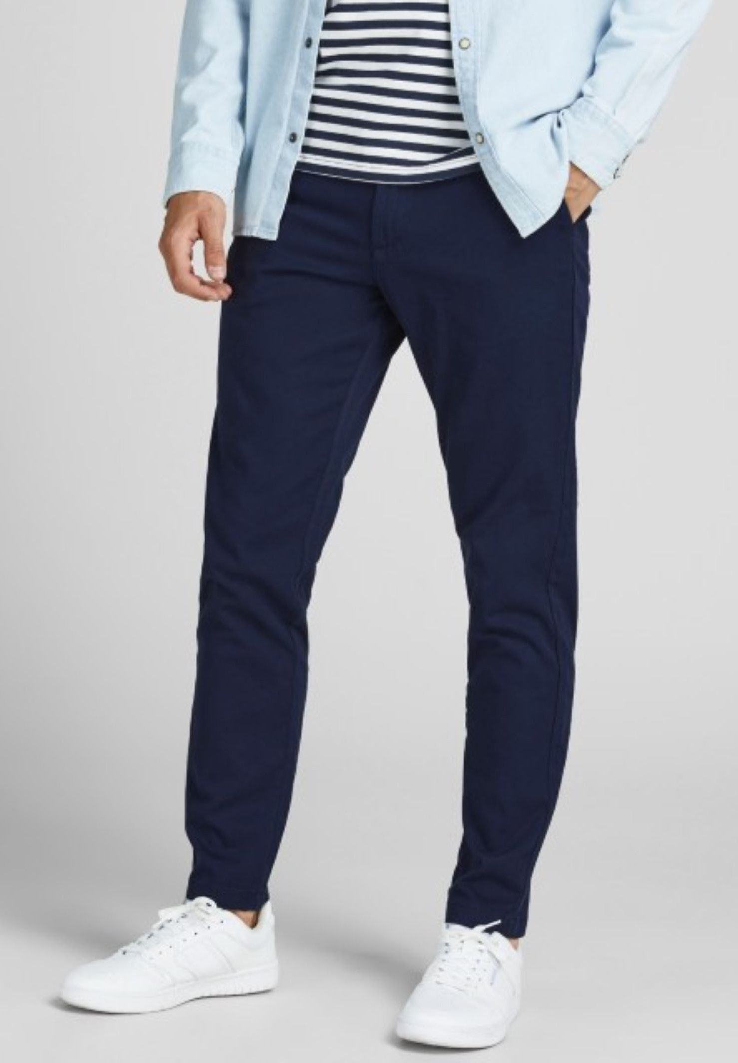 Jack & Jones JPSTMARCO JJDAVE NOOS - Chino - marineblauwe blazer