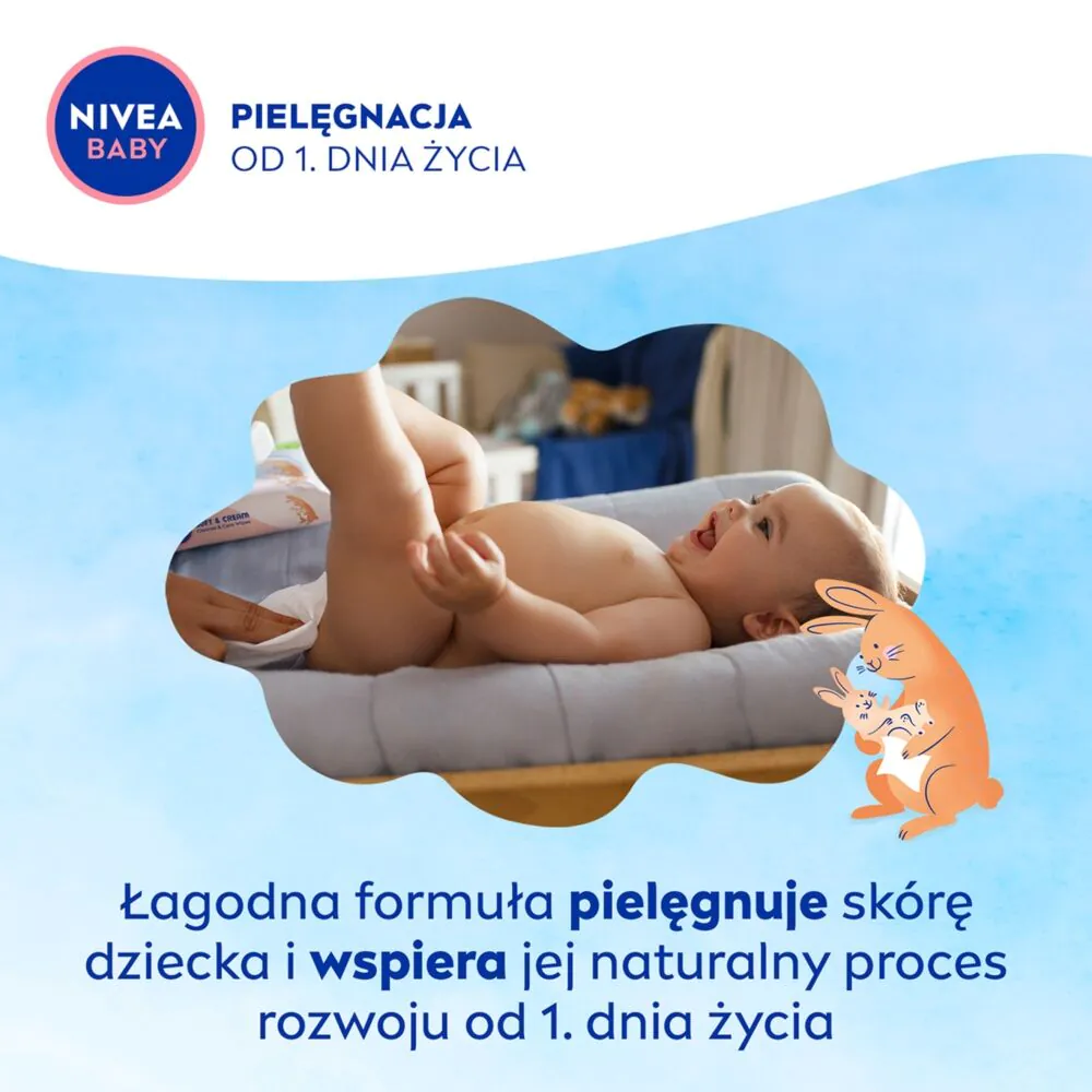 Nivea Baby Chusteczki biodegradowalne Soft & Cream 4x57 szt.
