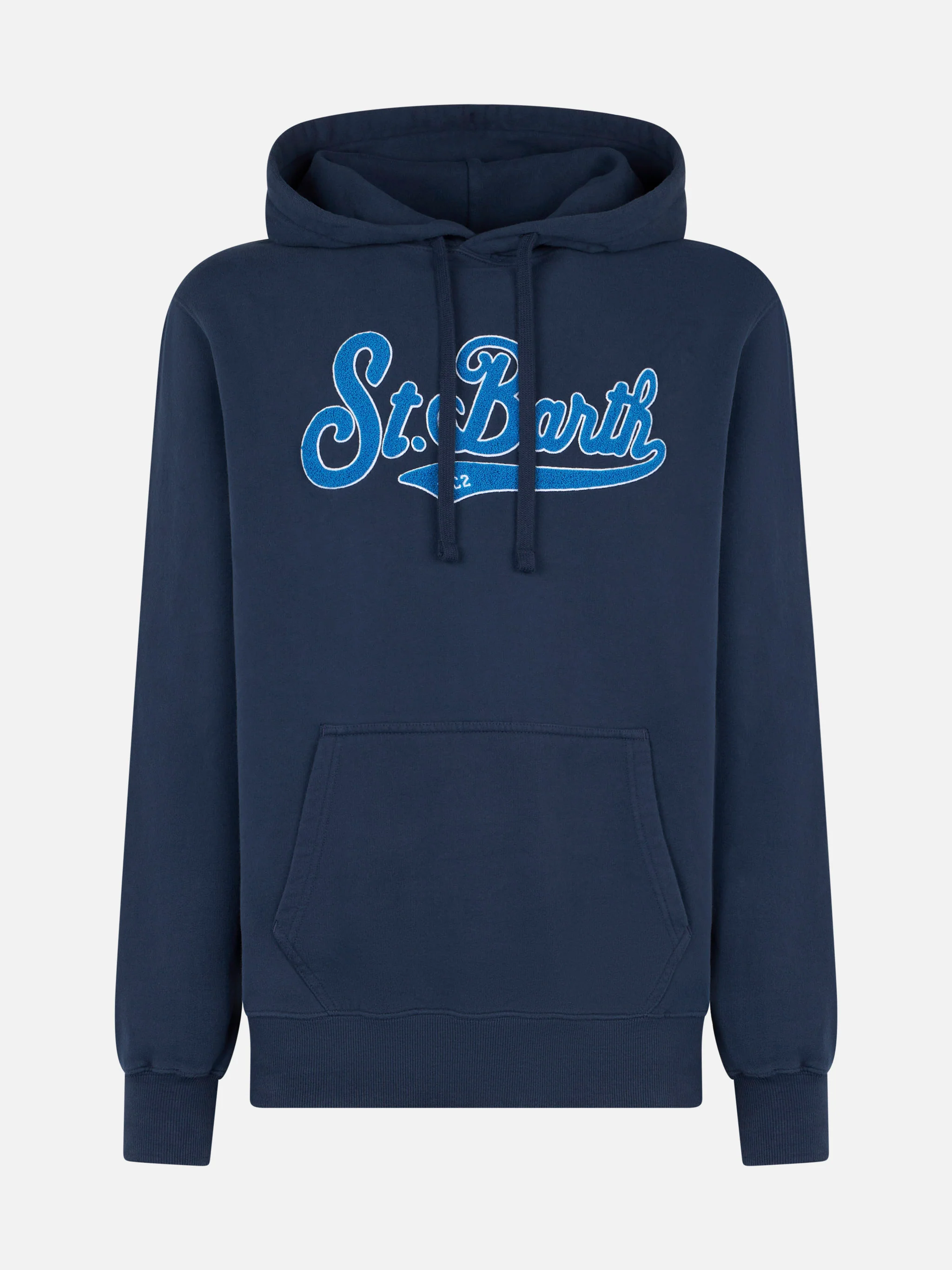 St. Blue Terry Patch herensweatshirt. Barth