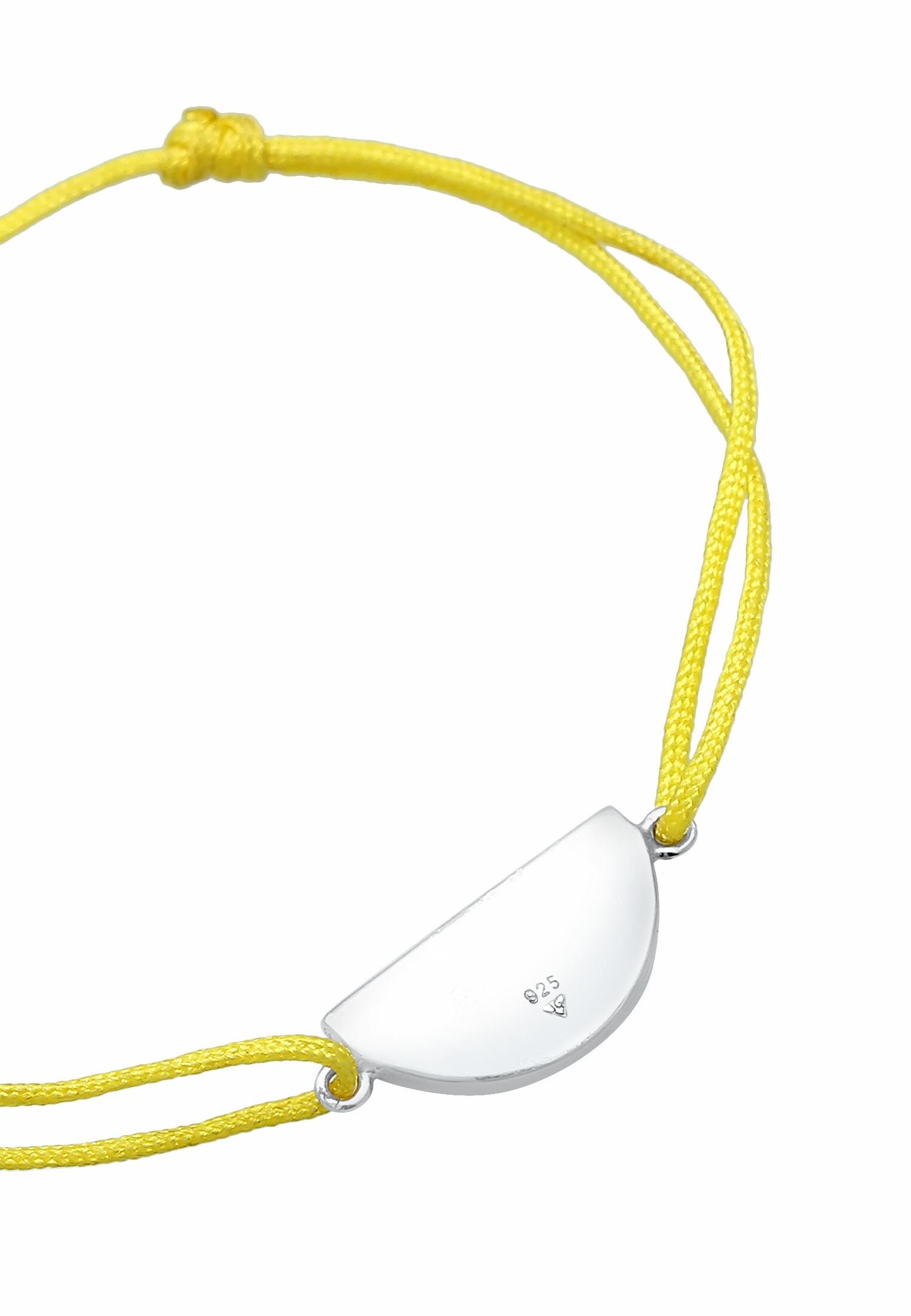 Elli Enfants Melon coloré Nylon rose ajustable en argent sterling 925 plaqué or