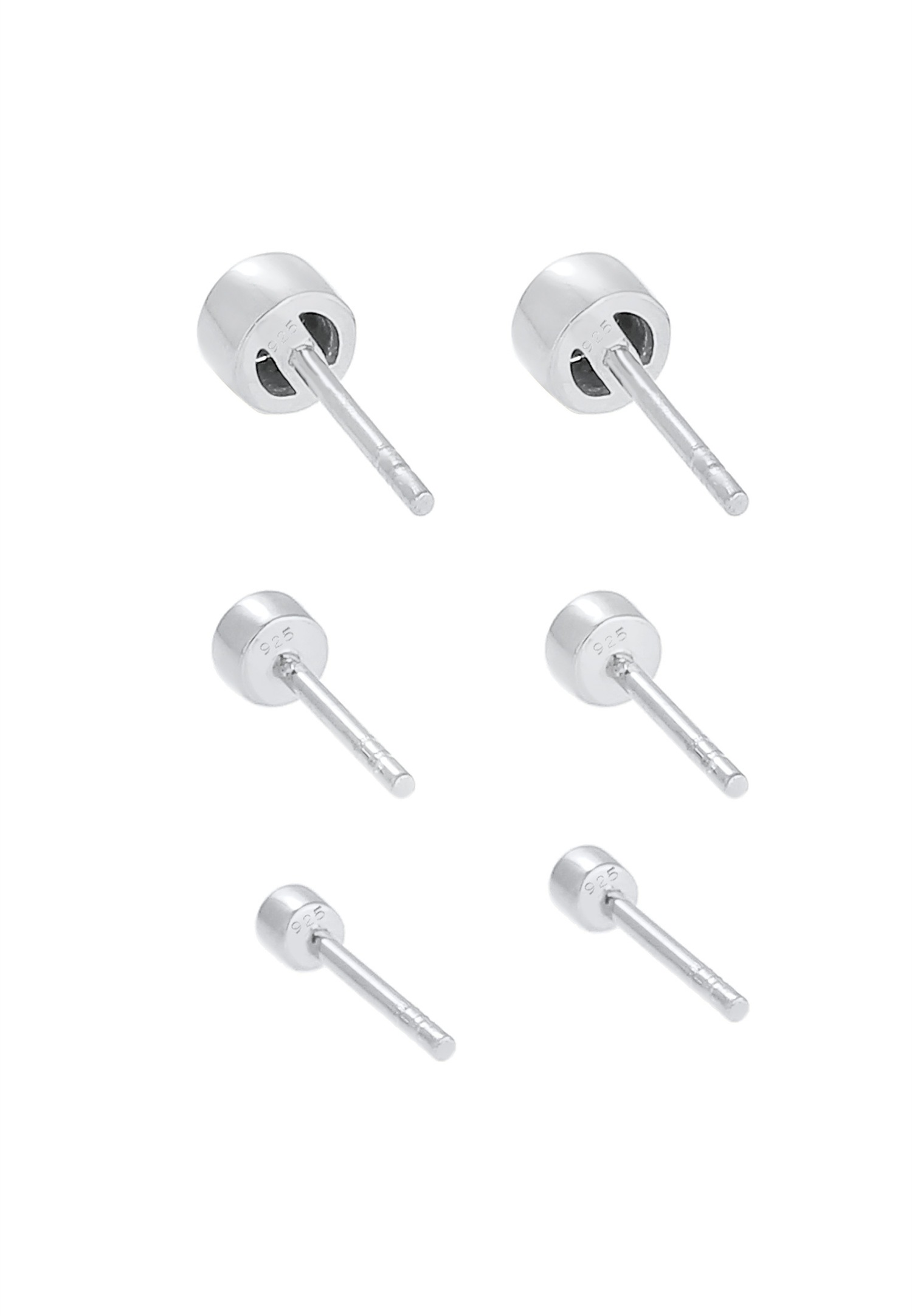 Elli Femmes Clous d'oreilles Set Étincelant avec Cristaux en Argent Sterling 925