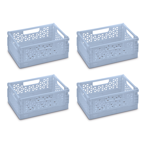 Mini-Klappbox klein, blau, 4er Set
