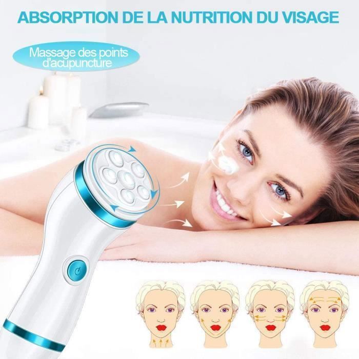 Cepillo de limpieza facial GIGICIAL 4 en 1 - Recargable - 2 velocidades - Resistente al agua IPX65