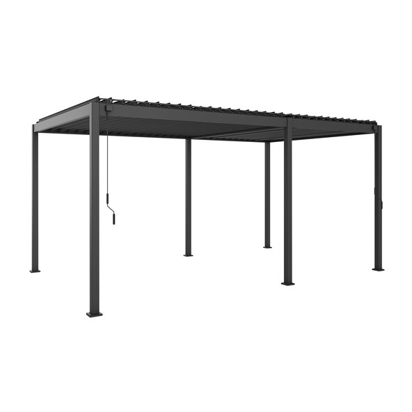 Pavillon & Carport mit Lamellendach, antraciet, 3 x 5 m