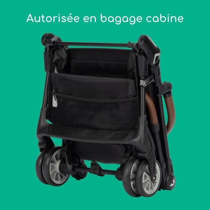 Passeggino da cabina BEBECONFORT Zephir, 1a età, ultra compatto, facile da piegare, dalla nascita fino a 4 anni, fino a 22 kg, grafite minerale.