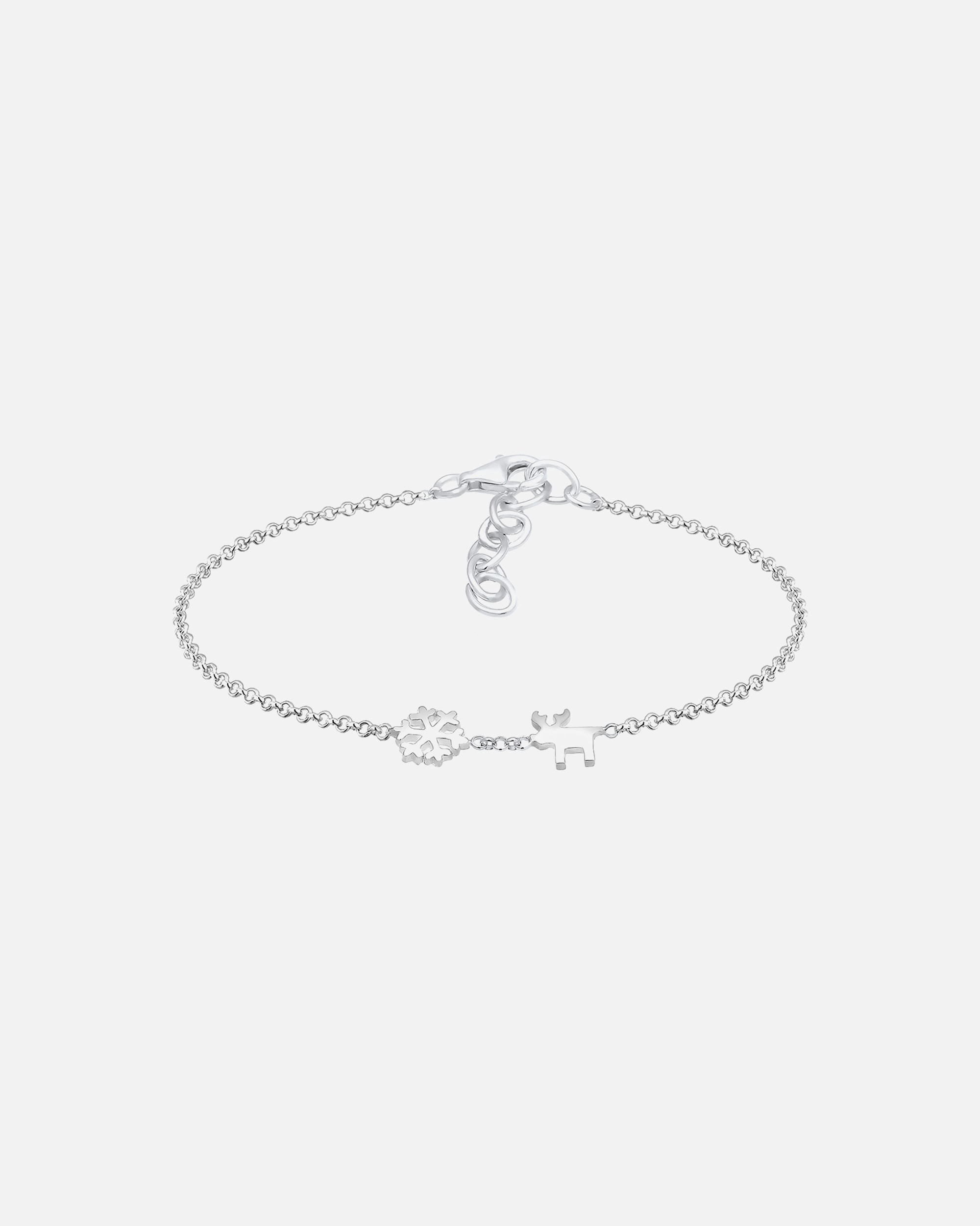 Elli Femme Pendentif de Renne Flocon de Neige en Argent Sterling 925