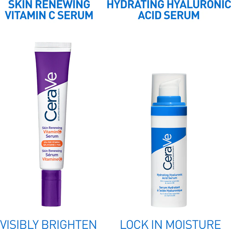 Sérum Renovador de Pele com Vitamina C da CeraVe é um sérum iluminador com vitamina C que renova a barreira protetora da pele.