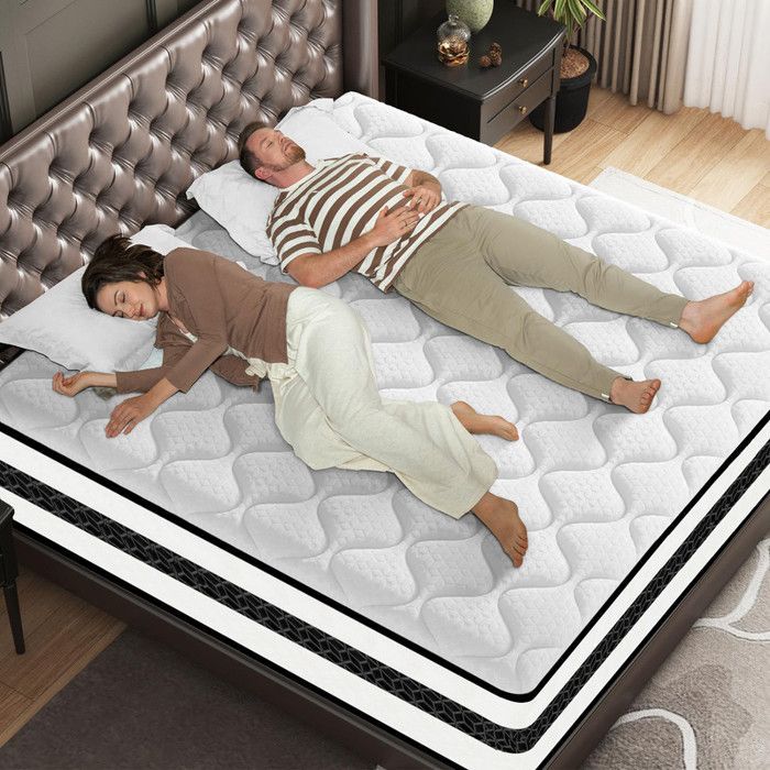Colchón de 140x190 cm, 30 cm de grosor, colchón híbrido con espuma viscoelástica y látex azul, 7 zonas, certificado Oeko-Tex, firmeza