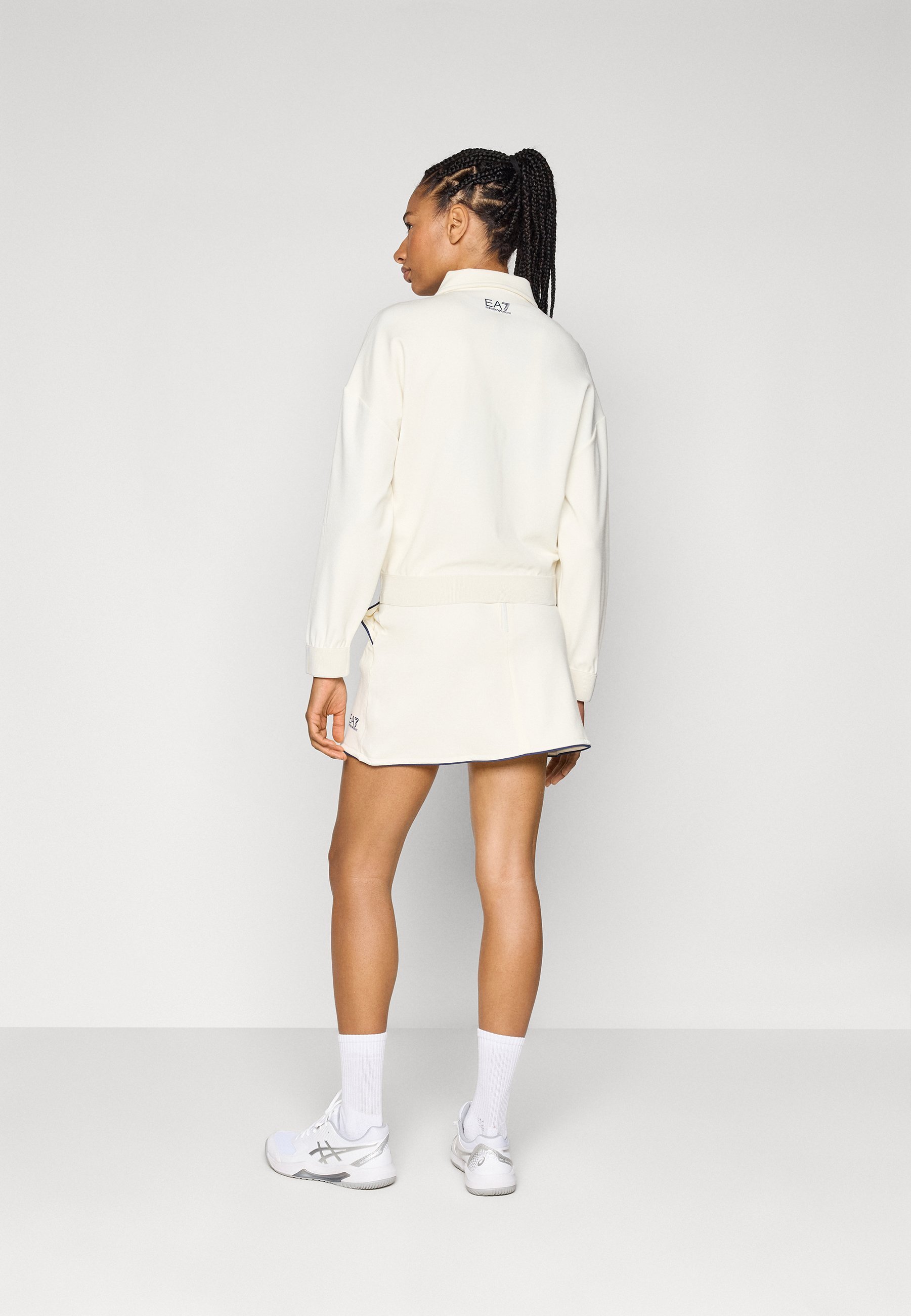 EA7 Emporio Armani TRAIN TENNIS CLUB SKIRT - Gonna sportiva - bianco stella