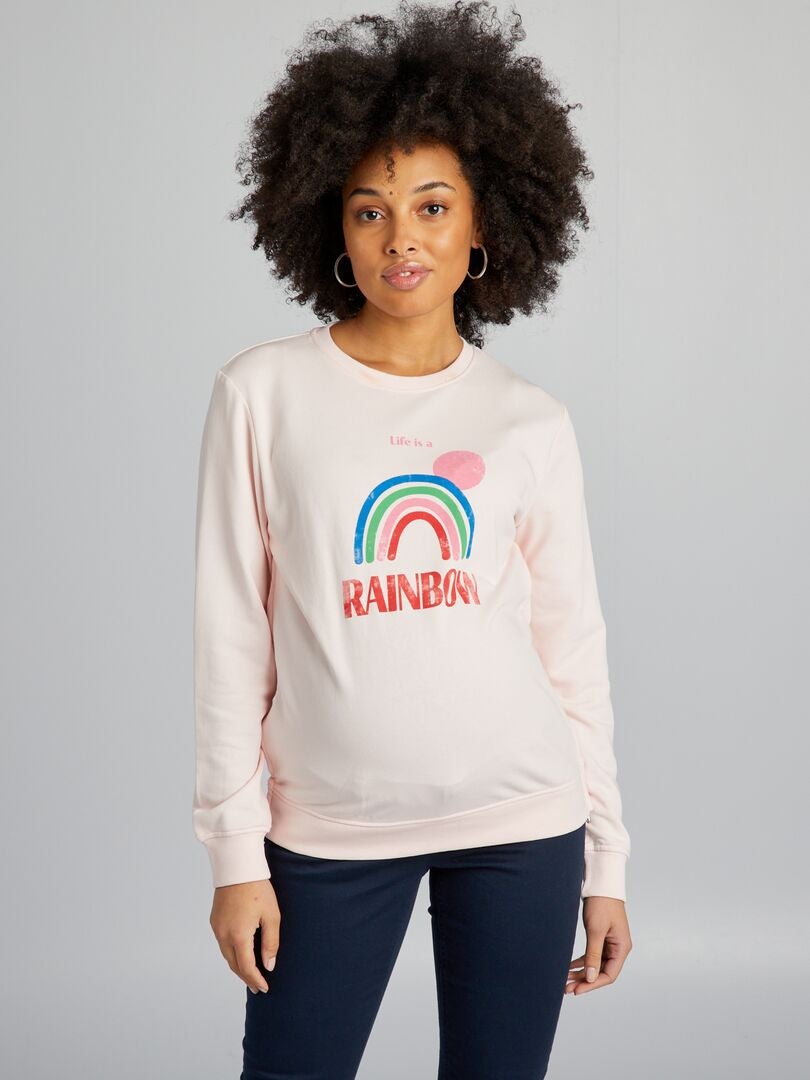 Verpleegkundig sweatshirt met zijopeningen - WIT