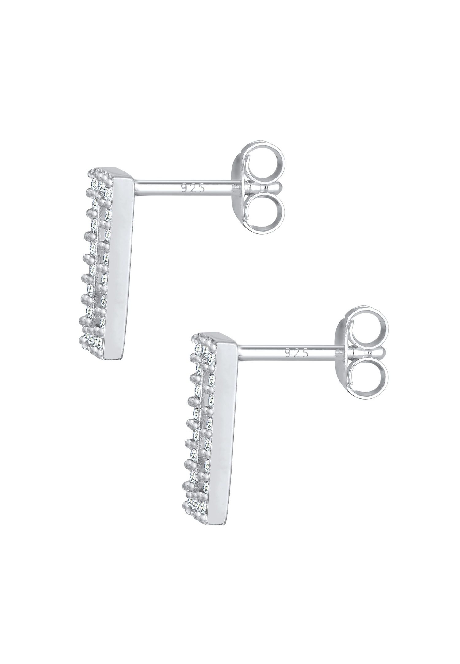 Elli Femmes Boucles d'oreilles Géo avec cristaux en argent sterling 925