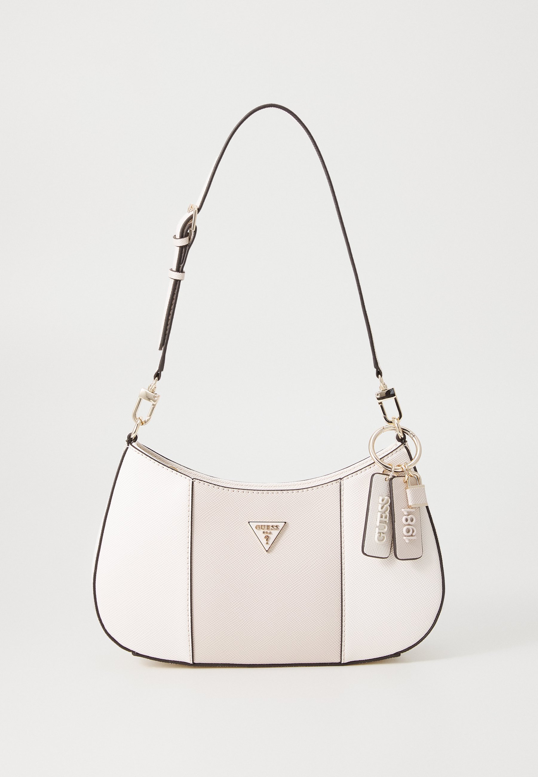 Sac à bandoulière Guess NOELLE à fermeture éclair supérieure - Sac à main - blanc cassé/taupe