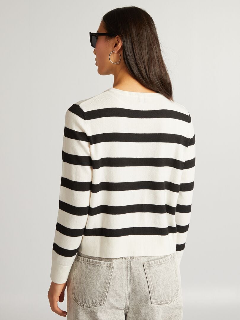 Vest met lange mouwen - WIT
