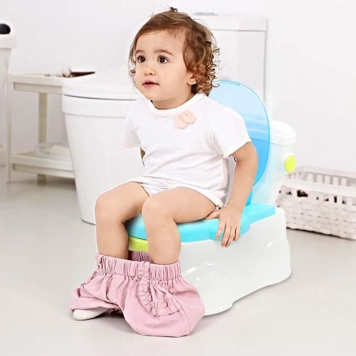 Pot Bebe Toilette, Toilette Bebe Pot pour bébé Toilette Enfant avec Couvercle et Coussinet Doux Détachable Porte-Papier