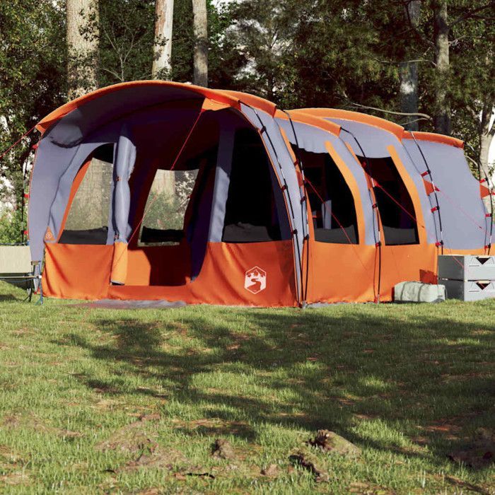 Waterproof grey tunnel family tent for 8 people