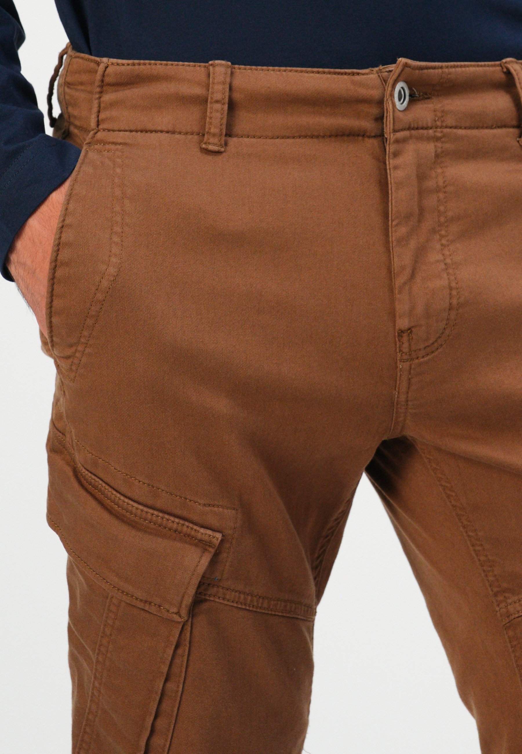 Pantalon cargo TOM TAILOR - palmier foncé