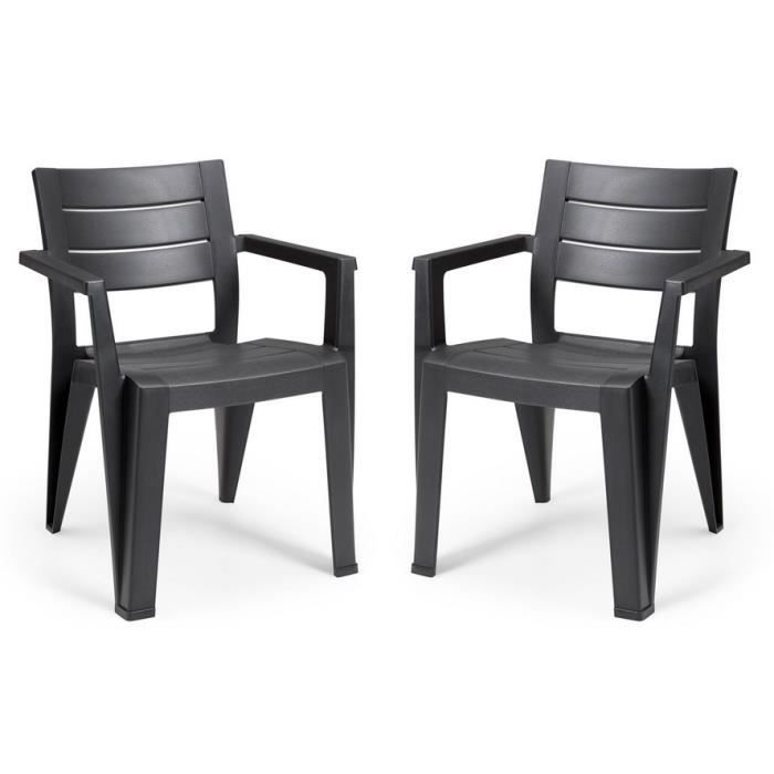 Lot de 2 fauteuils graphite