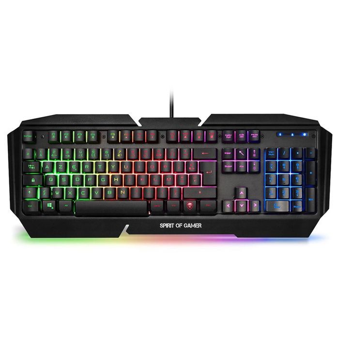 Set tastiera e mouse da gaming - SPIRIT OF GAMER - Pro-K5 - Tastiera semi-meccanica AZERTY - RGB - Convertitore multi-console