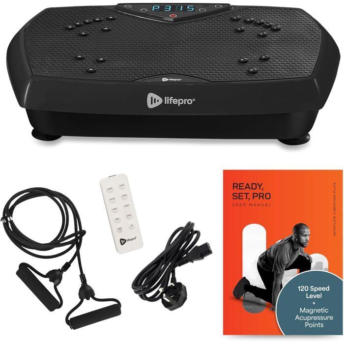 Vibration platform - HOLISANE - Hexaplate - 9 programs - 120 levels - Acupressure surface