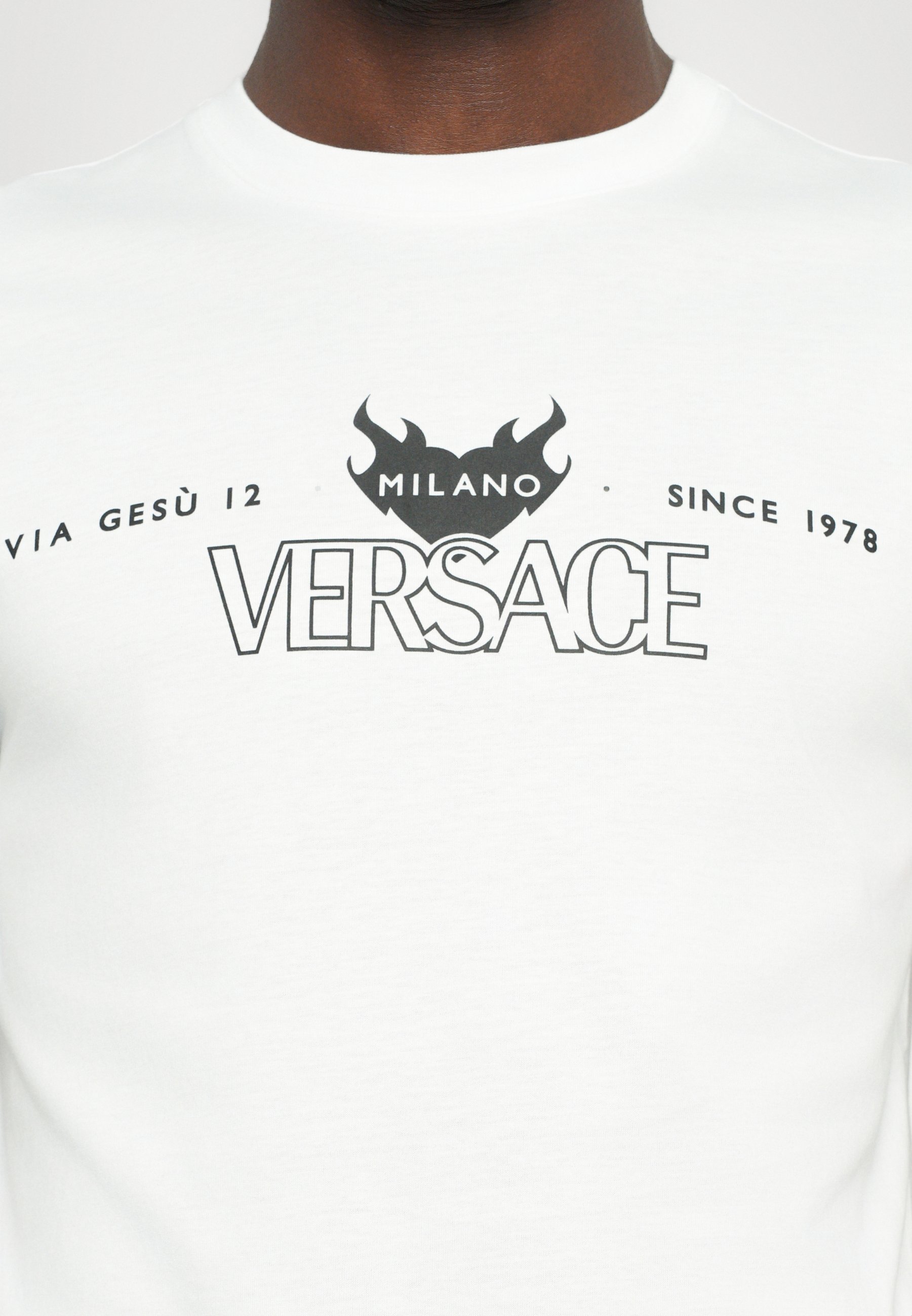 Versace COMPACT LOGO - T-shirt met print - wit