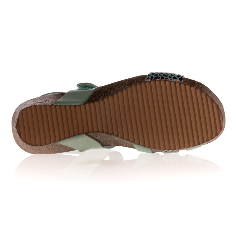 Grønne sandaler / sko med åpen tå til dame