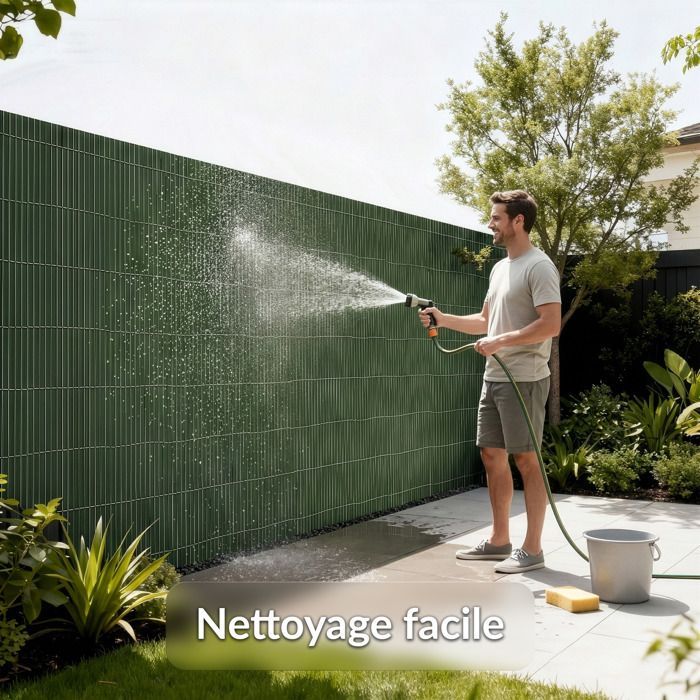 Double-sided PVC reed screening, Green, 150 x 500 cm