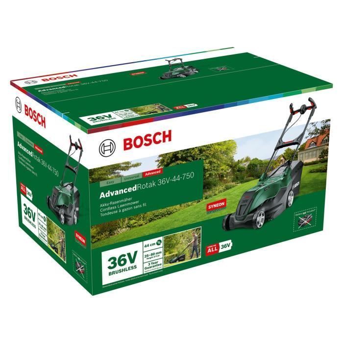 Bosch 36V-44-750 draadloze grasmaaier - zonder accu of lader - maaibreedte: 44 cm