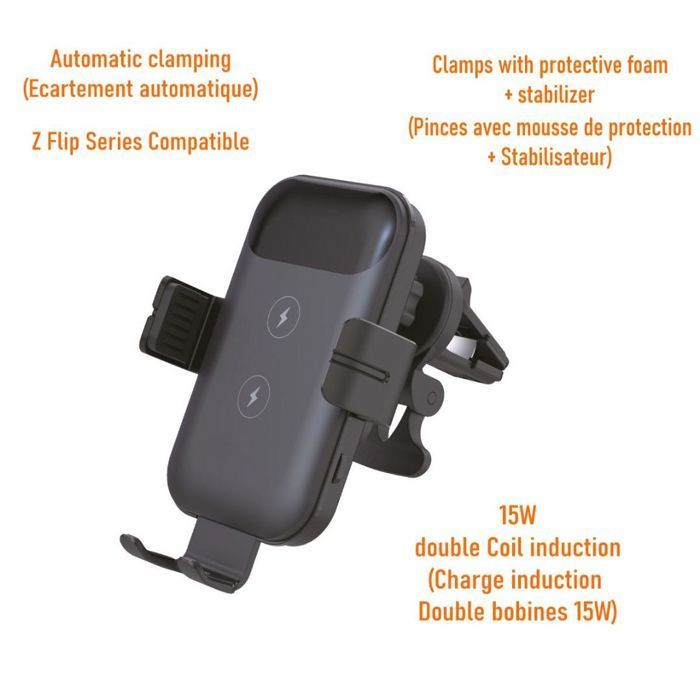 Induction Car Mount for Samsung Galaxy S25 Plus Ultra S24 Ultra FE Plus S23 Ultra Plus FE S22 Plus Ultra S21 Ultra Plus FE