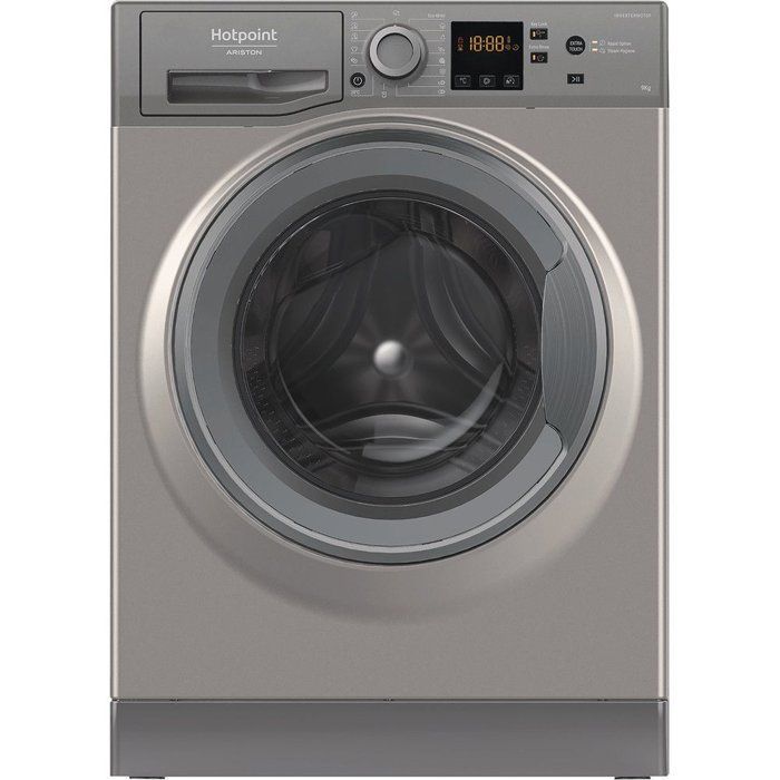 HOTPOINT NSWM946GGFR Front-Loading Washing Machine - 9 kg - Induction - 1400 rpm - Class A - Graphite