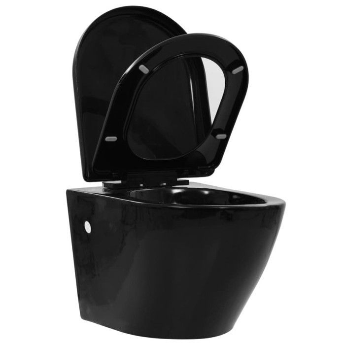 Inodoro suspendido vidaXL con cisterna oculta, para baño, hogar, vestidor, ahorro de agua, patas ajustables, 3054478