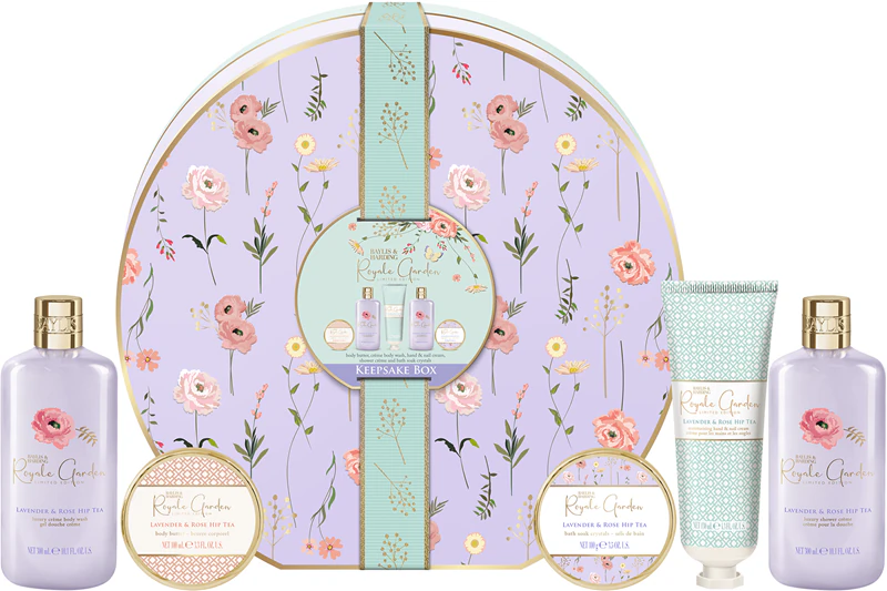 Conjunto de chá de lavanda e rosa mosqueta Baylis & Harding Royale Garden