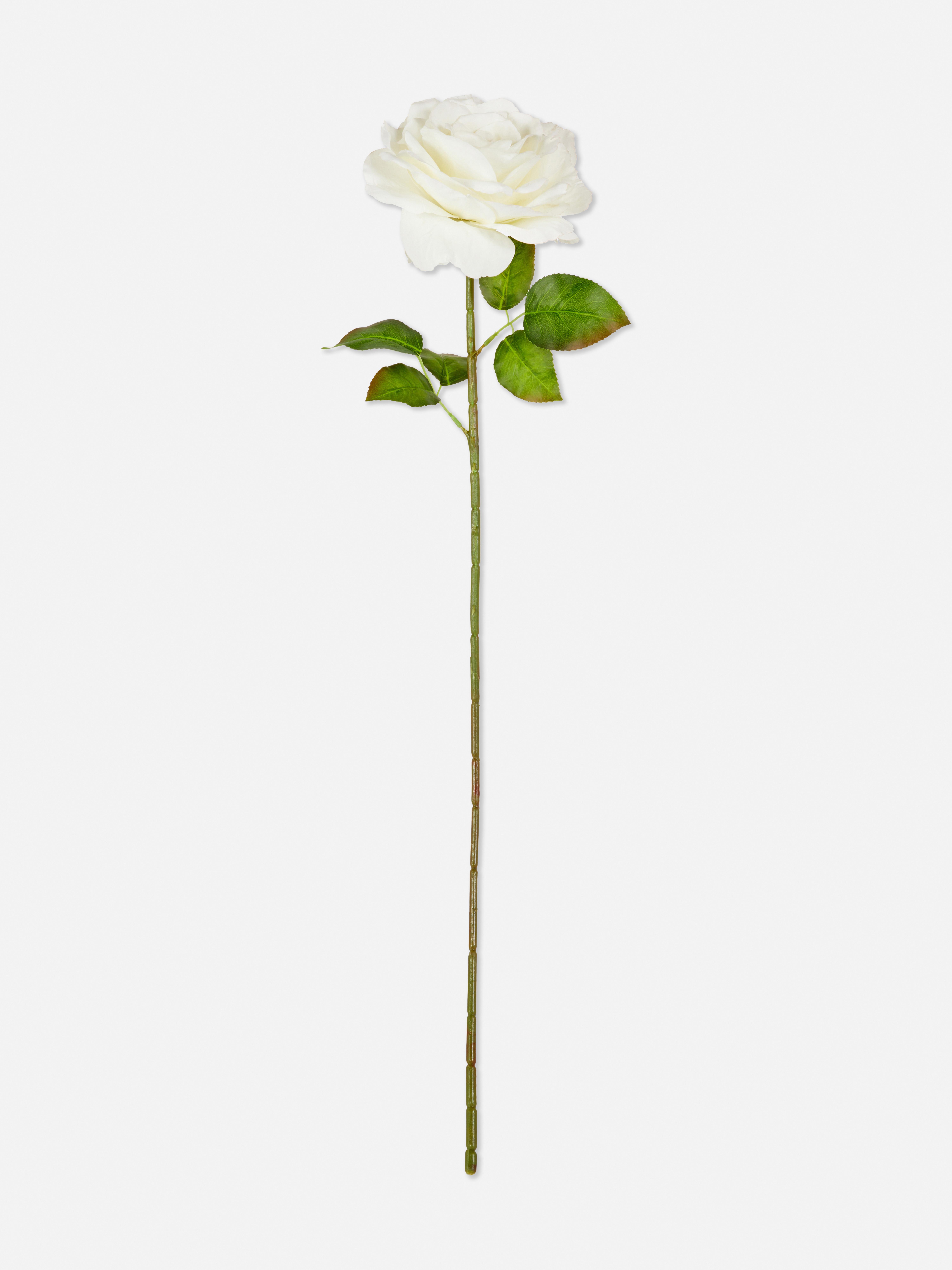 Künstliche Rose mit einem Stiel. Eine künstliche Rose mit einem Stiel, um Ihre Innenräume zu verschönern.