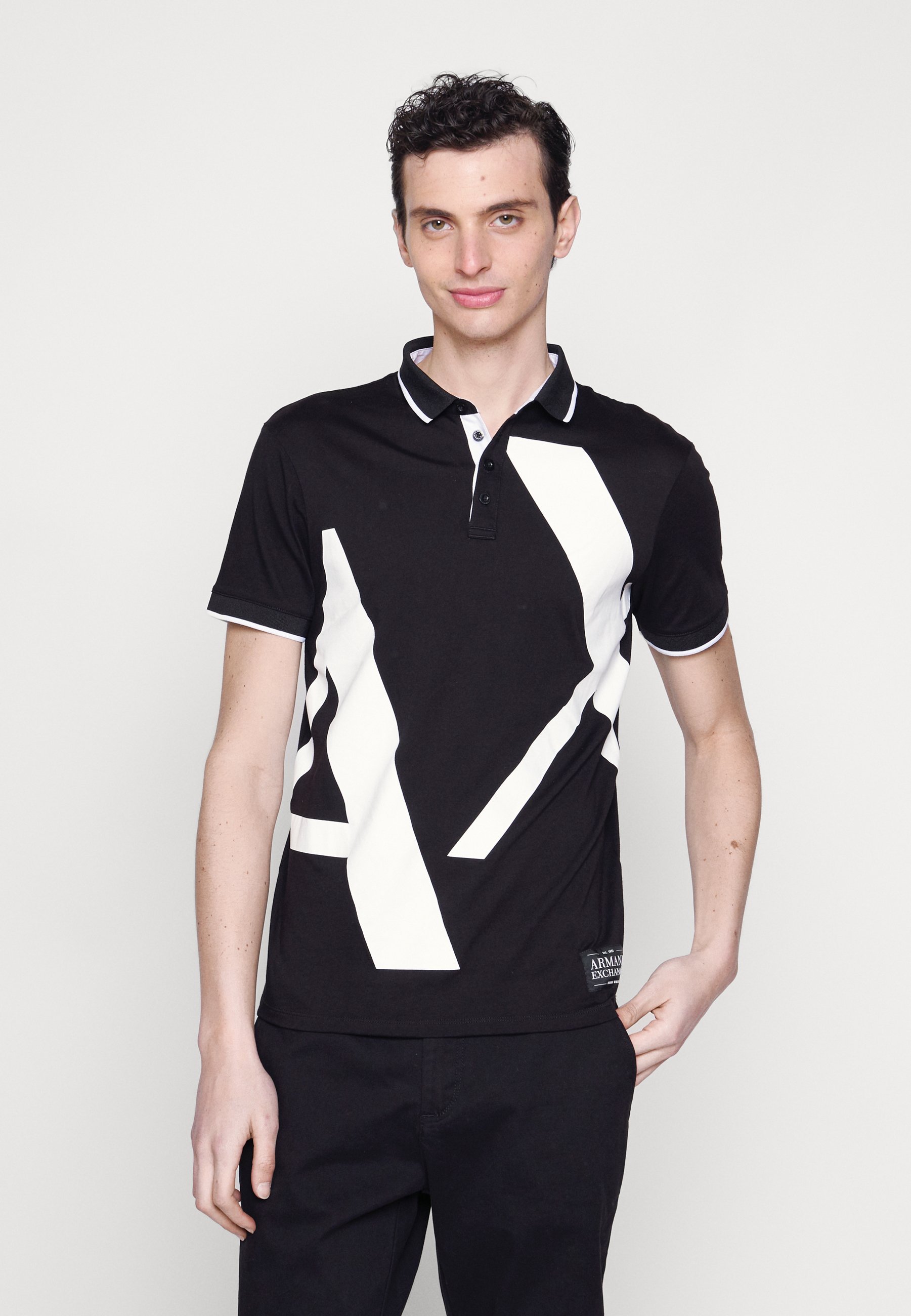 Armani Exchange poloshirt - zwart