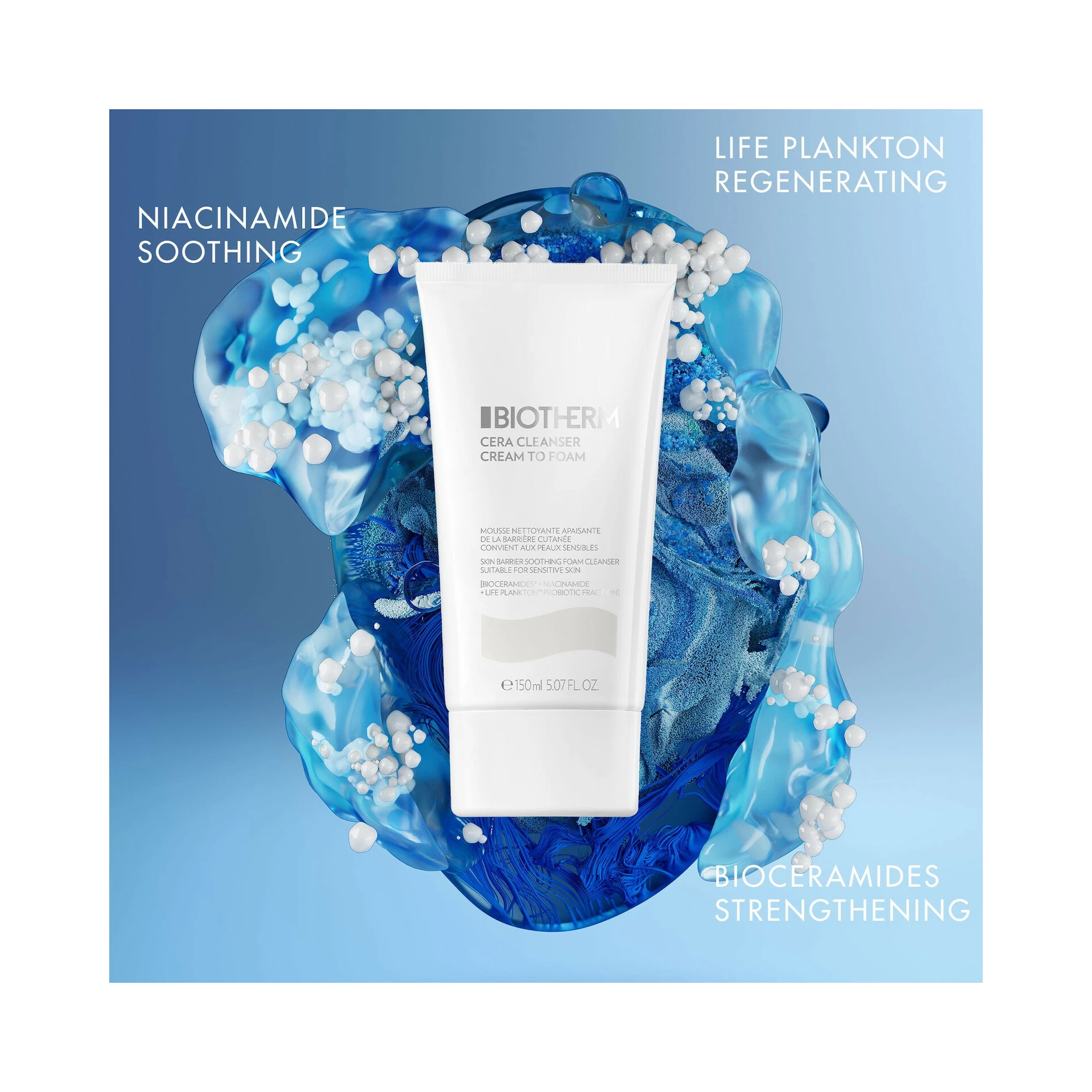 Cera Repair krém-habzó arctisztító 150 ml - Biotherm