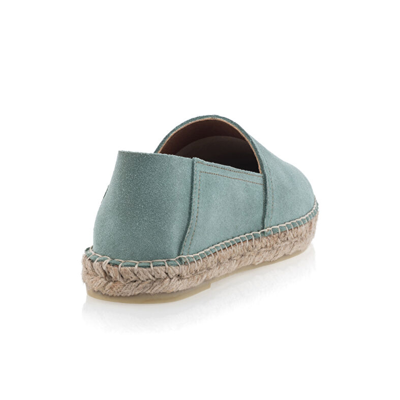 Dámske zelené espadrilky s lanovou podrážkou