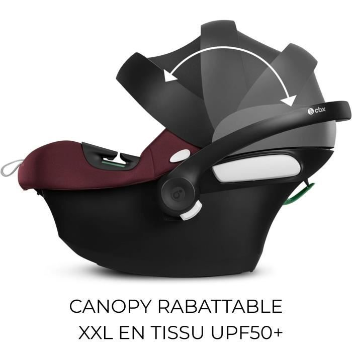 Silla de coche Aton B2 i-Size CBX de Cybex - De 45 a 87 cm - Desde el nacimiento hasta los 13 kg - Hasta los 2 años - Base One incluida - Roja