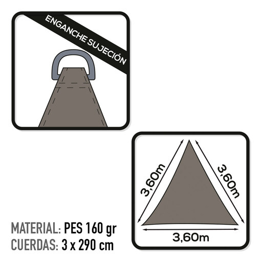 Voile d'ombrage triangulaire Aktive Garden